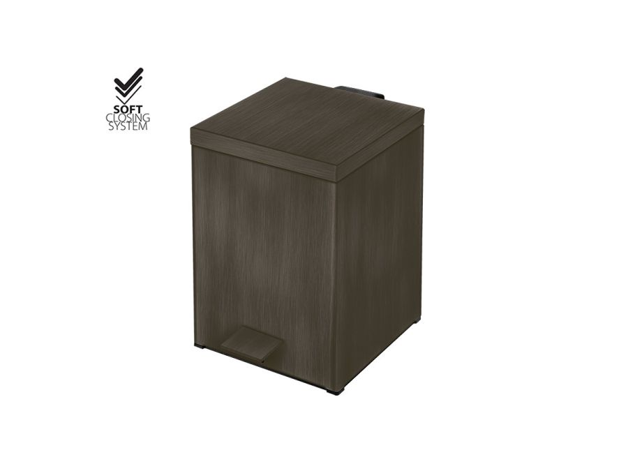 Χαρτοδοχείο 5lt 18x25*Y26,5 cm Bronze Mat Soft Closing Sanco Waste Bins 90677-DM25