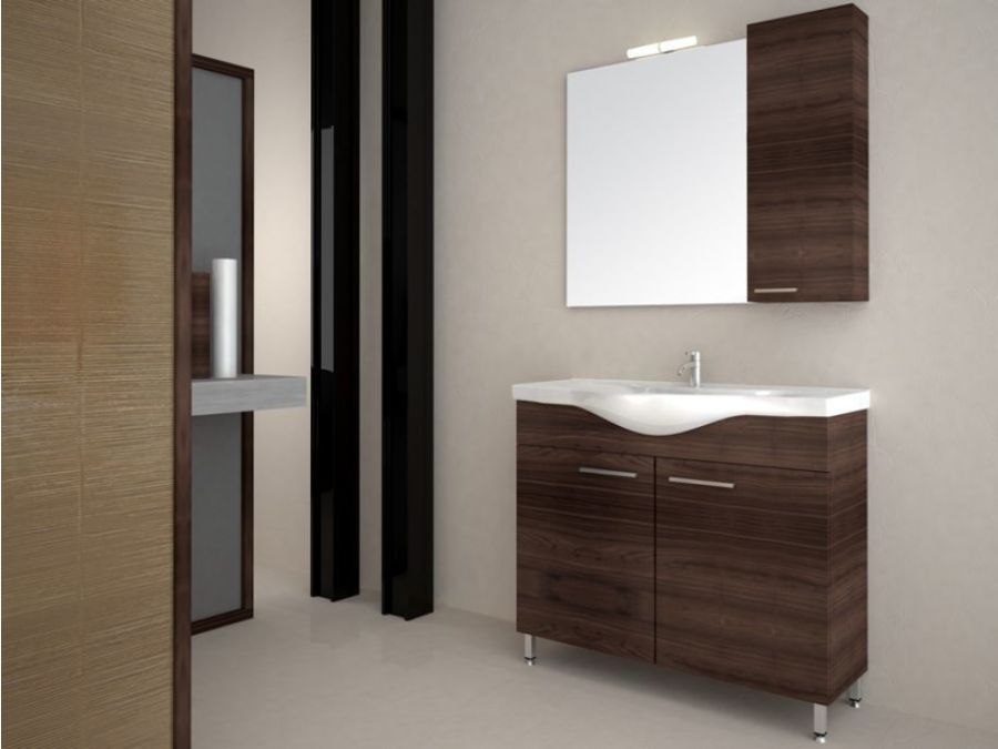 Έπιπλο Μπάνιου Σετ 80 εκ. Βάση-Νιπτήρας-Καθρέπτης-Φωτιστικό-Άνω Ντουλάπι Savvopoulos Cronos 002