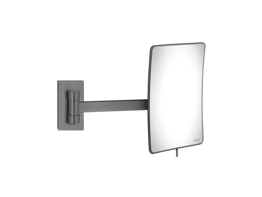 Καθρέπτης Μεγεθυντικός Επτοίχιος Μεγέθυνση x3 Brushed Gun Metal Sanco Cosmetic Mirrors MR-305-AB23