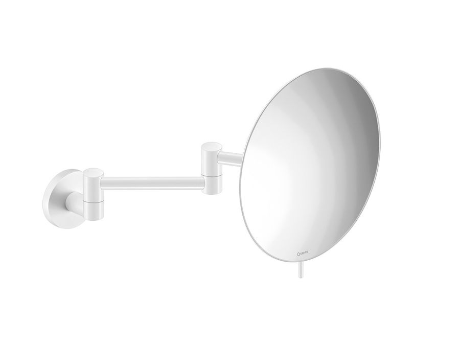 Καθρέπτης Μεγεθυντικός Επιτοίχιος Ø20 εκ.Διπλός Βραχίονας Μεγέθυνση *3 White Mat Sanco Mirrors MR-701-M101
