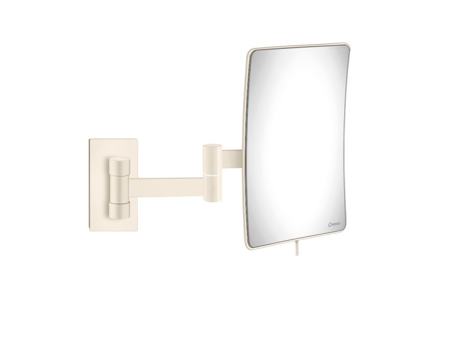 Επιτοίχιος Μεγεθυντικός Καθρέπτης x3 με Διπλό Βραχίονα Led 5w 220-240V Beige Matt Sanco Led Cosmetic Mirrors MRLED-301-M102