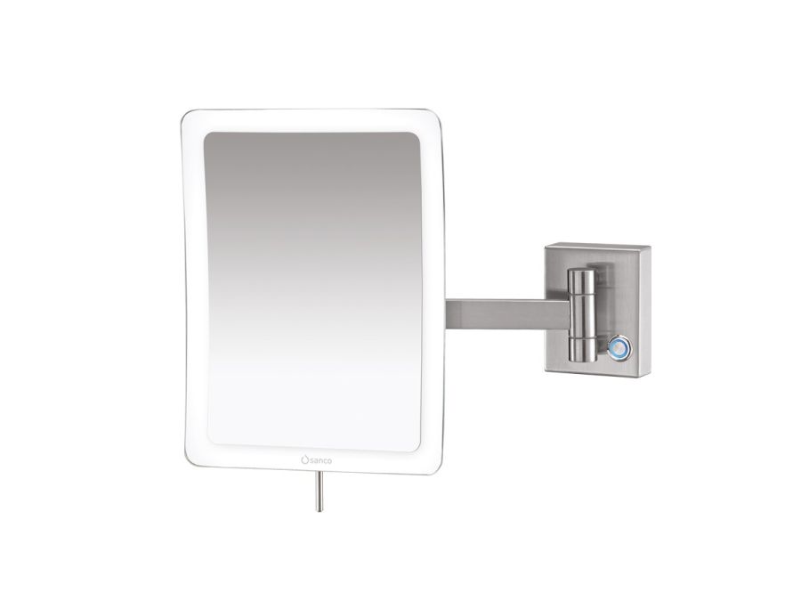 Επιτοίχιος Μεγεθυντικός Καθρέπτης x3 Led 5 watt 220-240V Brushed Nickel Sanco Led Cosmetic Mirrors MRLED-305-A73