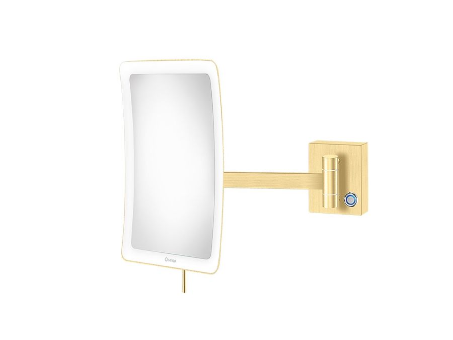 Επιτοίχιος Μεγεθυντικός Καθρέπτης x3 Led 5watt 220-240V IP44 Sanco Led Cosmetic Mirrors Brass Brushed MRLED-305-AB12