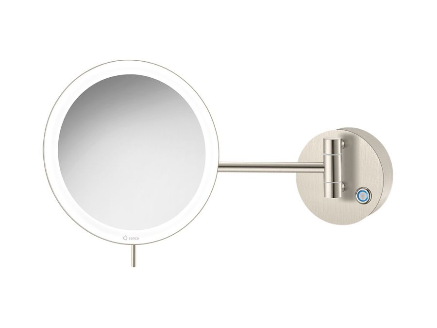 Καθρέπτης Μεγεθυντικός Ø20cm IP44 5w Led 12V Μεγένθυση x3 Sanco Brushed Nikel MRLED-705-A73
