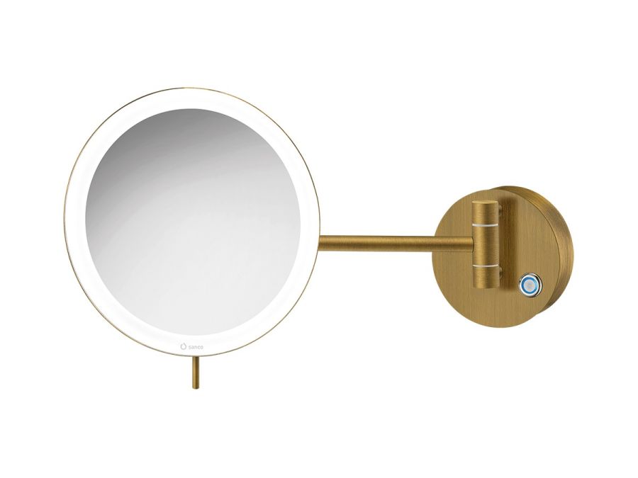 Καθρέπτης Μεγεθυντικός Ø20cm IP44 5w Led 12V Μεγένθυση x3 Sanco Bronze Mat MRLED-705-M25