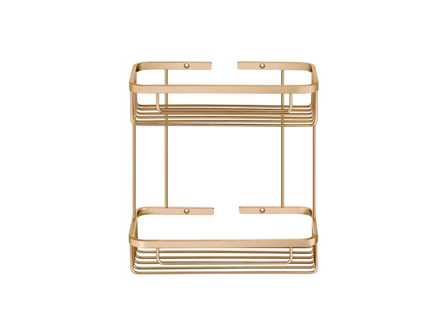 Sanco Shower Baskets Διπλή παραλ/μη Θήκη PVD θερμό μπρονζέ βουρτσιστό 00004-PVD-01BR