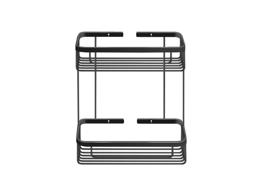 Sanco Shower Baskets Διπλή παραλ/μη Θήκη Μαύρο ματ 00004-Μ116
