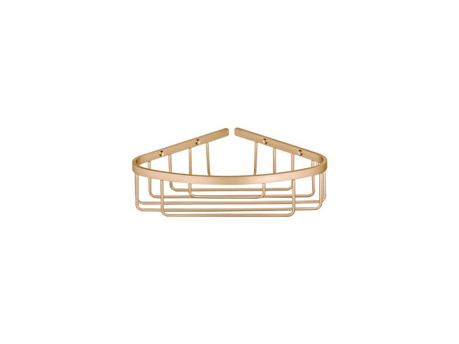 Sanco Shower Baskets Γωνιακή Θήκη PVD θερμό μπρονζέ βουρτσιστό 00008-PVD-01BR