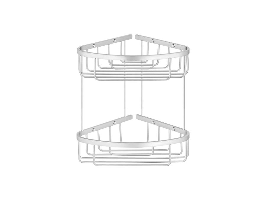 Sanco Shower Baskets Διπλή γωνιακή Θήκη PVD νίκελ ατσάλι 00009-PVD-11BR