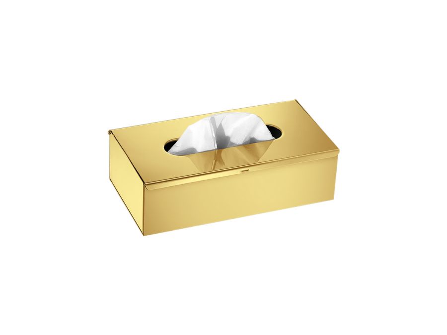 Sanco Tissue Dispensers Tissue Box Free standing | Wall mounted (AISI 304) PVD χρυσό ορείχαλκο γυαλιστερό 00102-PVD-02PL