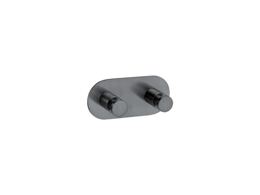 Sanco Ergon Διπλό Άγκιστρο PVD gun metal βουρτσιστό 00646-PVD-05BR