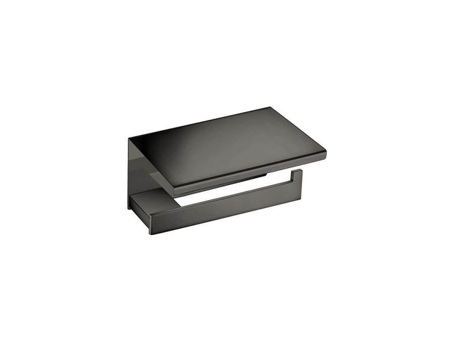 Sanco Monogram Χαρτοθήκη με καπάκι PVD gun metal γυαλιστερό 120407-PVD-05PL