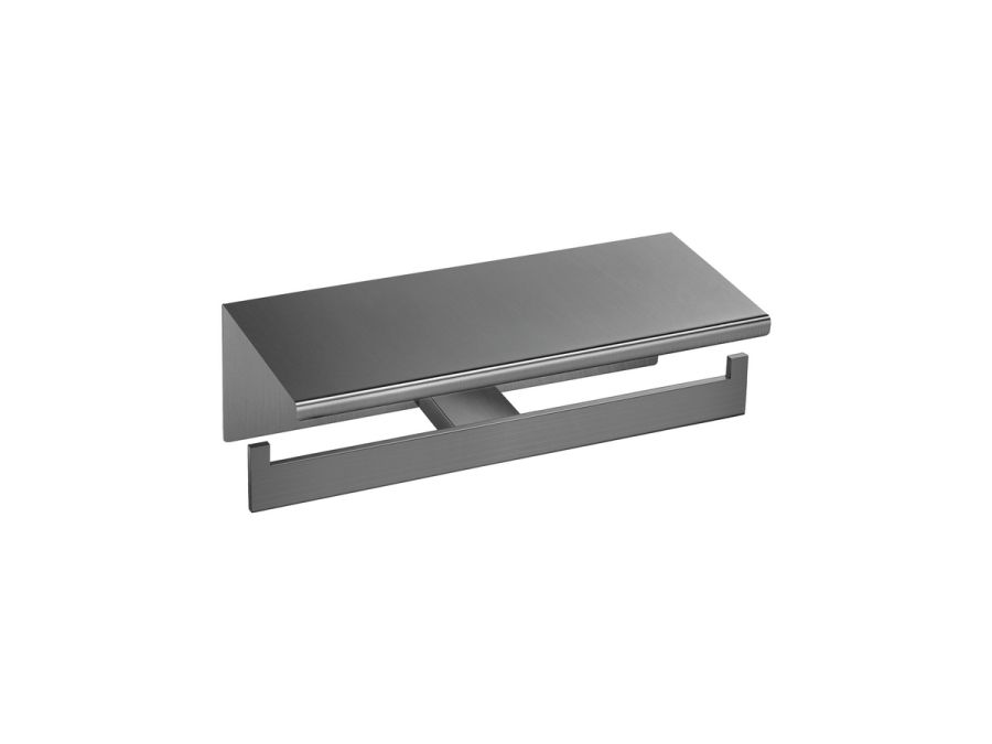 Sanco Monogram Διπλή Χαρτοθήκη με καπάκι PVD gun metal βουρτσιστό 120427-PVD-05BR