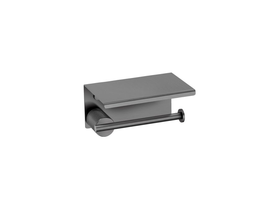 Sanco Lithos Χαρτοθήκη με καπάκι PVD gun metal βουρτσιστό 121107-PVD-05BR