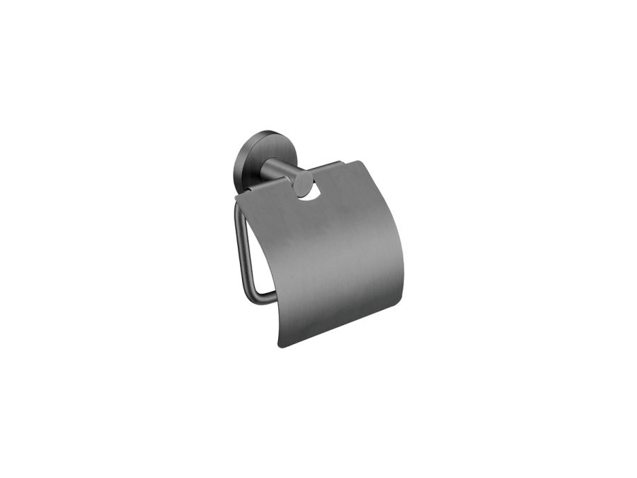 Sanco Gaea Χαρτοθήκη με καπάκι PVD gun metal βουρτσιστό 121217-PVD-05BR