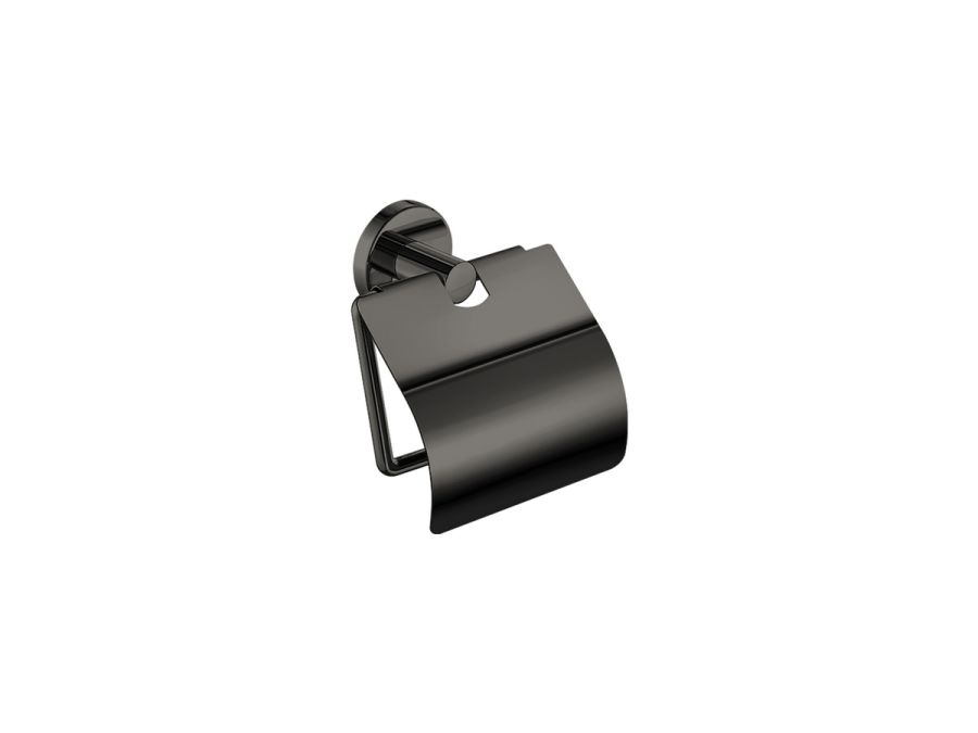 Sanco Ergon Χαρτοθήκη με καπάκι PVD gun metal γυαλιστερό 25917-PVD-05PL