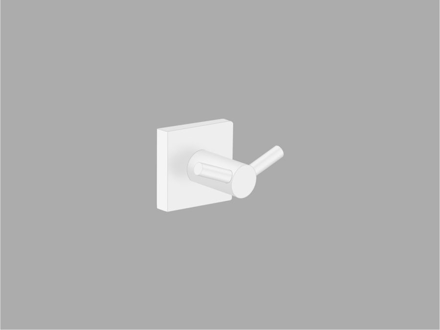 Sanco Iconic Double Bath Robe Hook Λευκό ματ 26748-Μ101