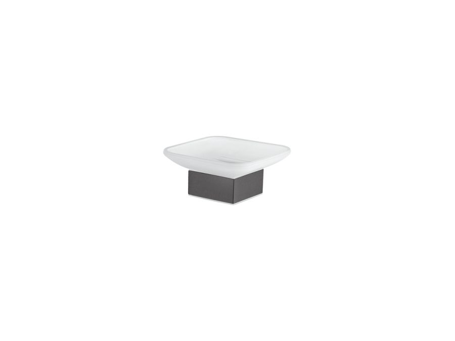 Sanco Bathroom Set Επικαθήμενη Σαπουνοθήκη Σκούρο γραφίτη 90255-122