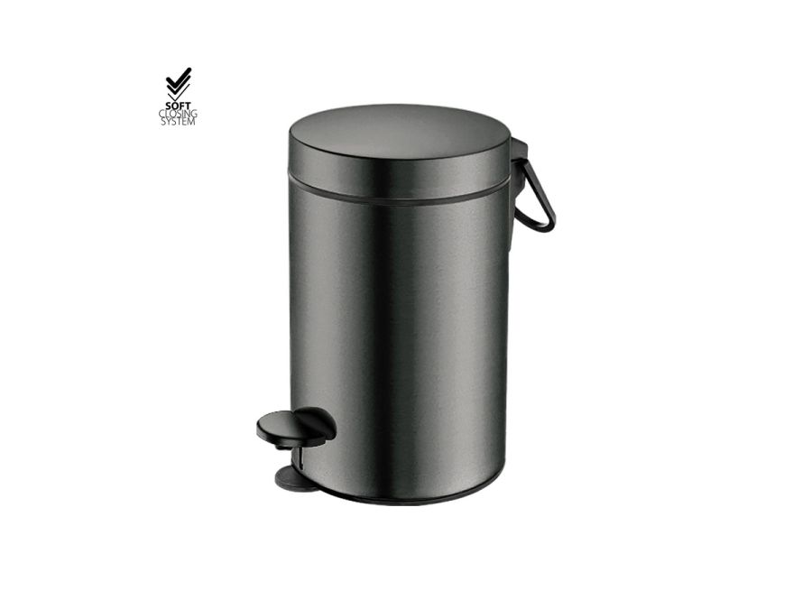 Sanco Waste Bins Χαρτοδοχείο 3 lt Soft Close (AISI 304) PVD gun metal βουρτσιστό 90603-PVD-05BR