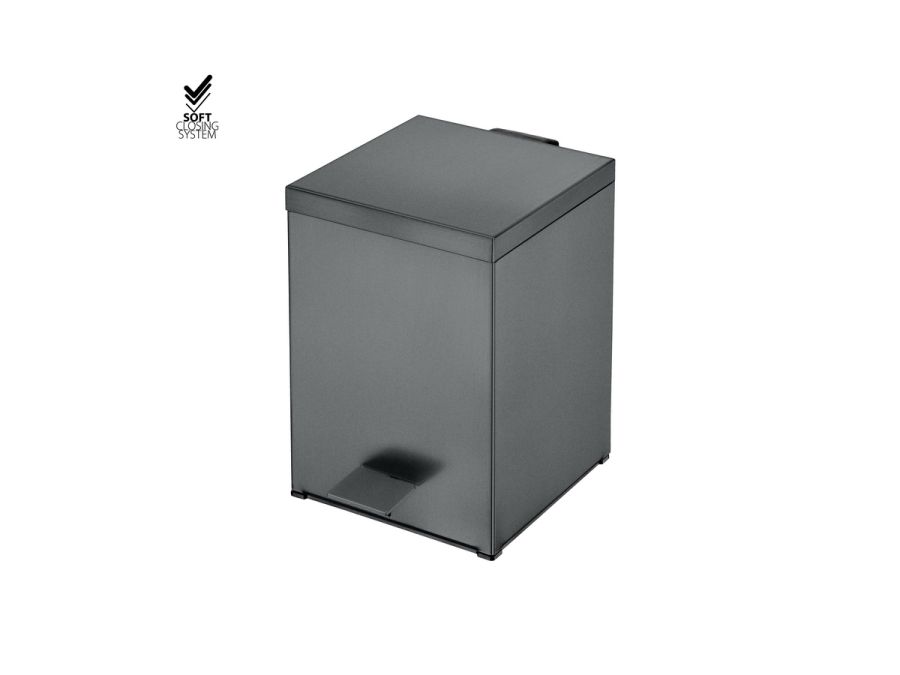 Sanco Waste Bins Χαρτοδοχείο 5lt Ανθρακί ανάγλυφο 90677-Μ118