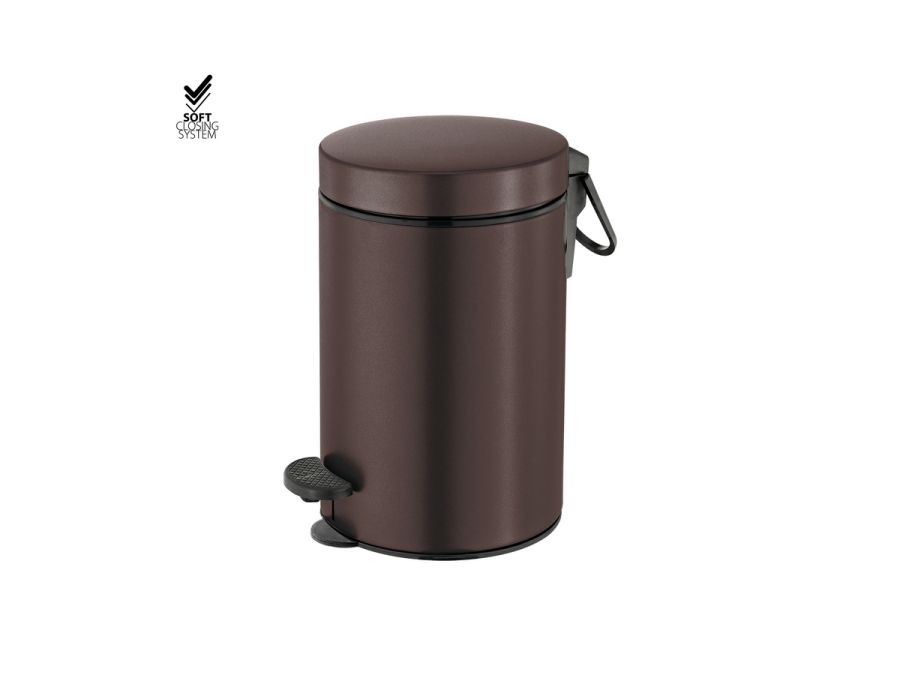 Sanco Waste Bins Χαρτοδοχείο 3lt Soft Closing System Wenge ανάγλυφο 90689-Α75