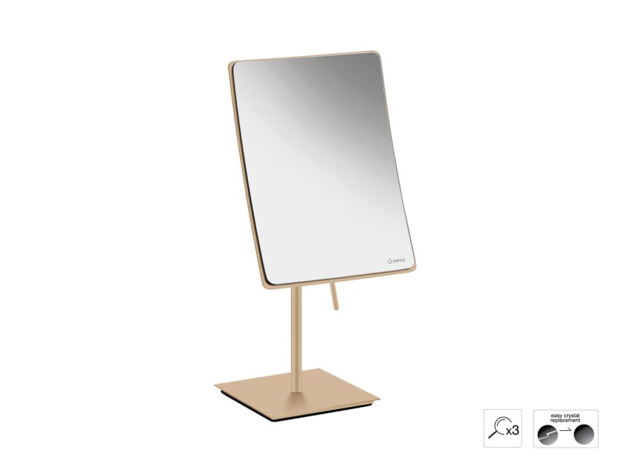 Sanco Cosmetic mirrors Μεγεθυντικός καθρέπτης x3 Μόκα ματ MR-303-M103
