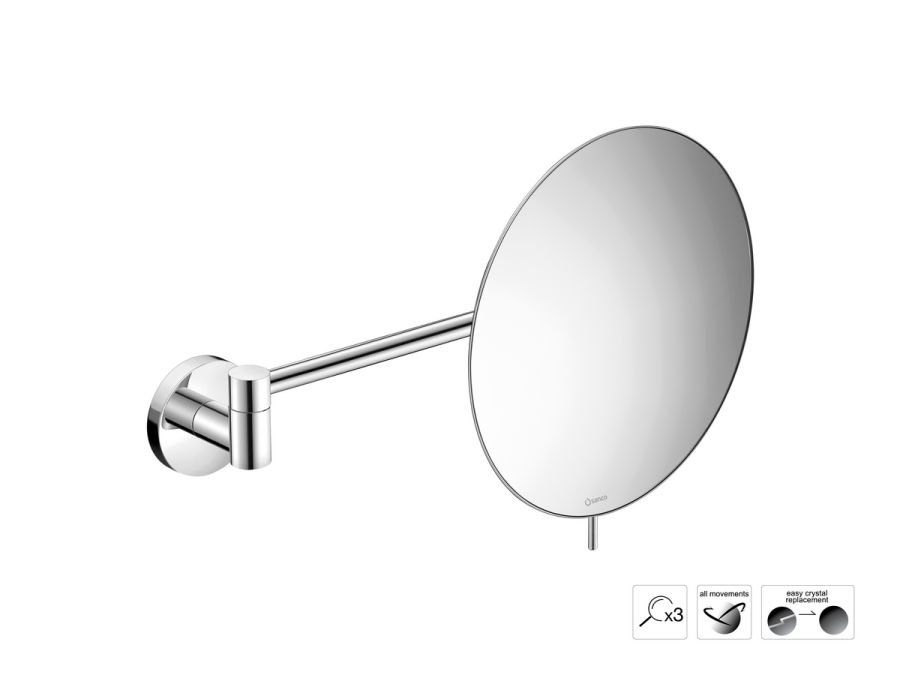Sanco Cosmetic mirrors Μεγεθυντικός καθρέπτης x3 Χρώμιο MR-705-Α03