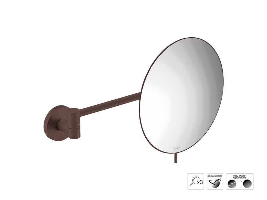 Sanco Cosmetic mirrors Μεγεθυντικός καθρέπτης x3 Wenge ανάγλυφο MR-705-Α75
