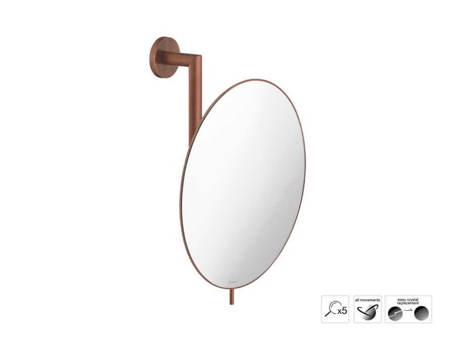 Sanco Cosmetic mirrors Μεγεθυντικός καθρέπτης x5 Χάλκινο ματ MR-764-Μ26