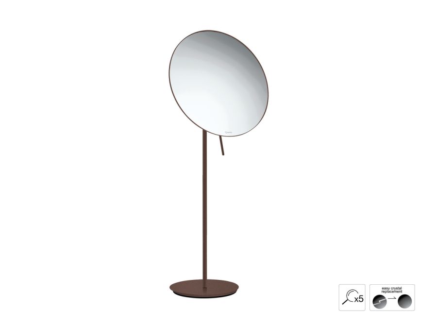Sanco Cosmetic mirrors Μεγεθυντικός καθρέπτης x5 Wenge ανάγλυφο MR-766-Α75