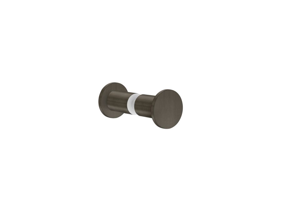 Sanco Glass Door Accessories Διπλό Πόμολο / Άγκιστρο Σκούρο μπρονζέ ματ SET-GL0670-DM25