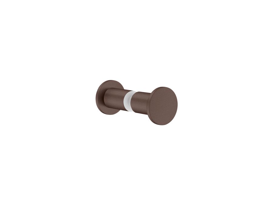 Sanco Glass Door Accessories Διπλό Πόμολο / Άγκιστρο Wenge ανάγλυφο SET-GL0670-Α75