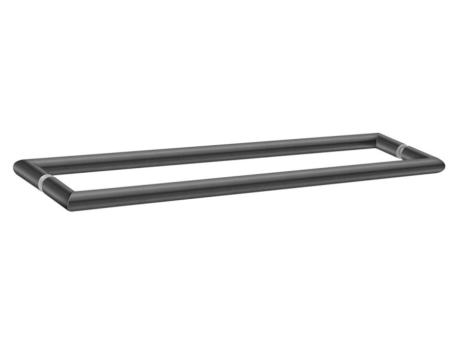 Sanco Glass Door Accessories Διπλή Λαβή / Πετσετοθήκη Σκούρο γραφίτη SET-GL0715-122