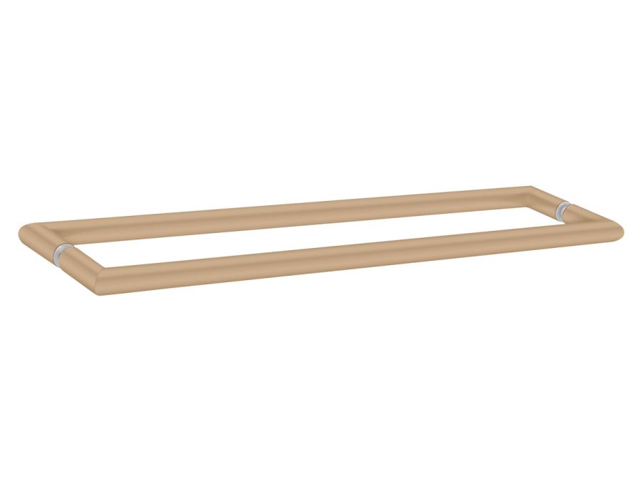 Sanco Glass Door Accessories Διπλή Λαβή / Πετσετοθήκη Μόκα ματ SET-GL0715-M103