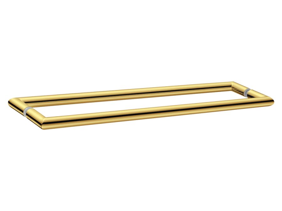 Sanco Glass Door Accessories Διπλή Λαβή / Πετσετοθήκη PVD χρυσό ορείχαλκο γυαλιστερό SET-GL0715-PVD-02PL