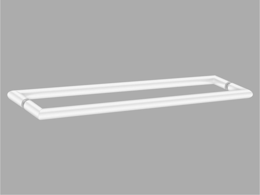 Sanco Glass Door Accessories Διπλή Λαβή / Πετσετοθήκη Λευκό ματ SET-GL0715-Μ101