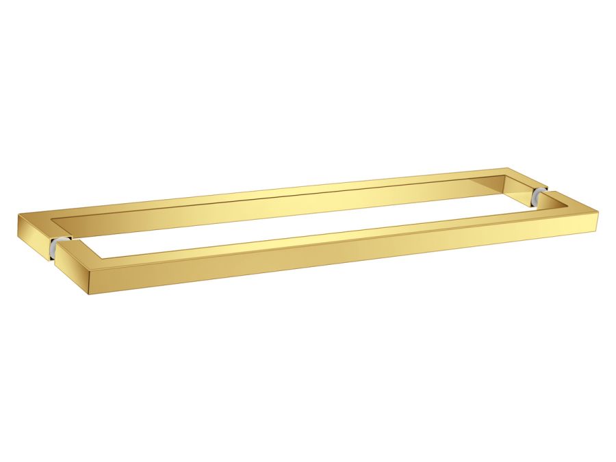 Sanco Glass Door Accessories Διπλή Λαβή / Πετσετοθήκη PVD χρυσό ορείχαλκο γυαλιστερό SET-GL0723-PVD-02PL