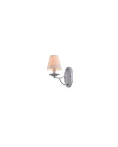 C119-1 ETNA WALL LAMP GREY PATINA & WHITE SHADE A4 HOMELIGHTING 77-3663