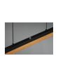 Φωτιστικό Κρεμαστό Ράγα L90x8,5xH150cm Smd Led 25w  3000lm 3000K Ξύλο-Μαύρο Ματ Trio Kerala 341610133