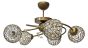 CHRIS/5 PL BRONZE PLAFON CRYSTALS Heronia 01-0361