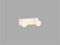 Sanco Bath Robe Hook & Door Stop Διπλό Άγκιστρο Μπεζ ματ 00682-Μ102