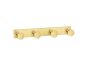 Sanco Bath Robe Hook & Door Stop Τετραπλό άγκιστρο PVD χρυσό ορείχαλκο βουρτσιστό 00684-PVD-02BR
