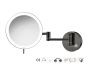 Sanco LED Cosmetic mirrors Μεγεθυντικός καθρέπτης x3 με LED PVD gun metal γυαλιστερό MRLED-701-PVD-05PL