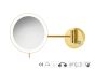Sanco LED Cosmetic mirrors Μεγεθυντικός καθρέπτης x3 με LED PVD χρυσό ορείχαλκο βουρτσιστό MRLED-705-PVD-02BR