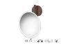 Sanco LED Cosmetic mirrors Μεγεθυντικός καθρέπτης x5 με LED Wenge ανάγλυφο MRLED-764-Α75