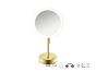 Sanco LED Cosmetic mirrors LED Επικαθήμενος Καθρέπτης μεγεθυντικός x3 PVD χρυσό ορείχαλκο βουρτσιστό MRLED-903-PVD-02BR