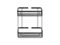 Sanco Shower Baskets Διπλή παραλ/μη Θήκη Χρώμιο 00004-Α03