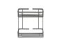 Sanco Shower Baskets Διπλή παραλ/μη Θήκη Χρώμιο 00004-Α03