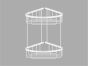 Sanco Shower Baskets Διπλή γωνιακή Θήκη Χρώμιο 00009-Α03
