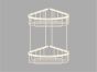 Sanco Shower Baskets Διπλή γωνιακή Θήκη Χρώμιο 00009-Α03